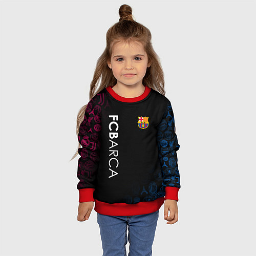 Детский свитшот FC BARCA CHEMPION / 3D-Красный – фото 4