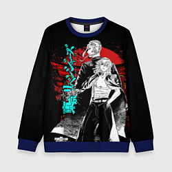 Свитшот детский МАЙКИ ТОЙКИЙСКИЕ МСТИТЕЛИ НЕОН ЛОГО, цвет: 3D-синий