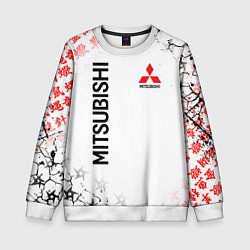 Свитшот детский MITSUBISHI JAPAN STYLE SAMURAI AUTO, цвет: 3D-белый