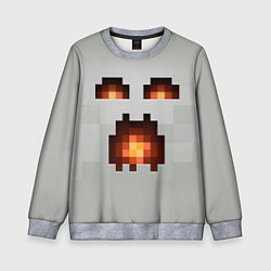 Свитшот детский МАЙНКРАФТ, ГАСТ ОГНЕННЫЙ, цвет: 3D-меланж