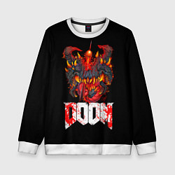 Свитшот детский Какодемон Cacodemon Doom, цвет: 3D-белый