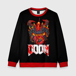 Свитшот детский Какодемон Cacodemon Doom, цвет: 3D-красный