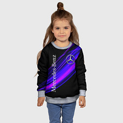 Свитшот детский MERCEDES-BENZ МЕРСЕДЕС-БЕНЗ ПУРПУРНЫЙ, цвет: 3D-меланж — фото 2