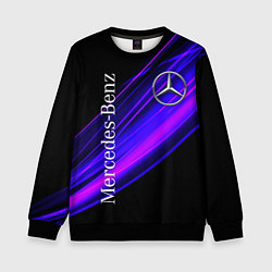 Свитшот детский MERCEDES-BENZ МЕРСЕДЕС-БЕНЗ ПУРПУРНЫЙ, цвет: 3D-черный