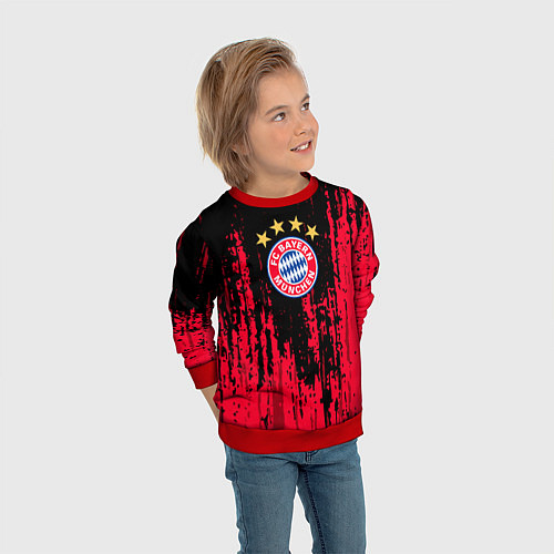 Детский свитшот Bayern Munchen: Бавария / 3D-Красный – фото 3