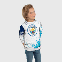 Свитшот детский Manchester City - Футбольный клуб, цвет: 3D-белый — фото 2