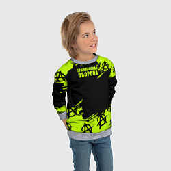 Свитшот детский Гражданская оборона: Green, цвет: 3D-меланж — фото 2