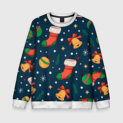 Детский свитшот Новогодний, рождественский узор
