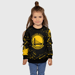 Свитшот детский GOLDEN STATE WARRIORS? , БРЫЗГИ КРАСОК, цвет: 3D-черный — фото 2