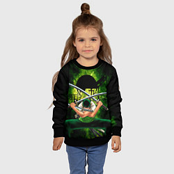 Свитшот детский Зоро Ророноа с катанами Ван пис, цвет: 3D-черный — фото 2