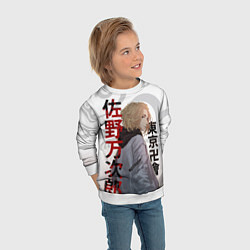 Свитшот детский TOKYO REVENGERS MICKEY МАЙКИ ДРАКЕН ТАТУ, цвет: 3D-белый — фото 2