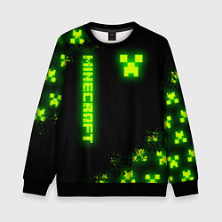 Детский свитшот MINECRAFT NEON LOGO CREEPER