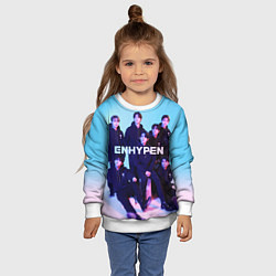 Свитшот детский ENHYPEN: Хисын, Джей, Джейк, Сонхун, Сону, Чонвон,, цвет: 3D-белый — фото 2