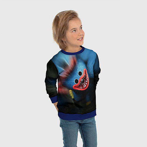 Детский свитшот ХАГИ ВАГИ, Я ТЕБЯ ПОЙМАЛ / 3D-Синий – фото 3