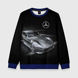 Свитшот детский Mercedes-Benz motorsport black, цвет: 3D-синий