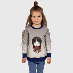 Свитшот детский Грустная девочка хнычет, цвет: 3D-синий — фото 2