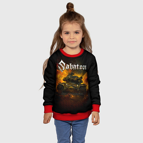 Детский свитшот SABATON - Steel Commanders / 3D-Красный – фото 4