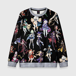 Свитшот детский GENSHIN IMPACT ПЕРСОНАЖИ ИГРЫ HEROES, цвет: 3D-меланж