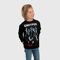 Свитшот детский ENHYPEN: Хисын, Джей, Джейк, Сонхун, Сону, Ни-Ки,, цвет: 3D-черный — фото 2