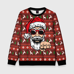 Свитшот детский Bad Santa Плохой Санта, цвет: 3D-черный