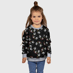 Свитшот детский КОРОЛЬ И ШУТ ЛОГО ПАТТЕРН, цвет: 3D-меланж — фото 2