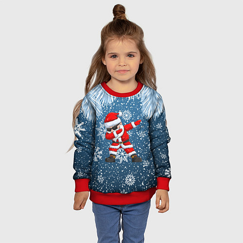 Детский свитшот DAB SANTA WINTER / 3D-Красный – фото 4