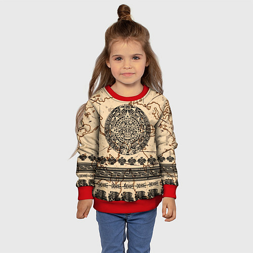 Детский свитшот AztecsАцтеки / 3D-Красный – фото 4