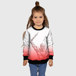 Свитшот детский Спартак Гладиатор White Theme, цвет: 3D-черный — фото 2