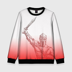 Свитшот детский Спартак Гладиатор White Theme, цвет: 3D-черный