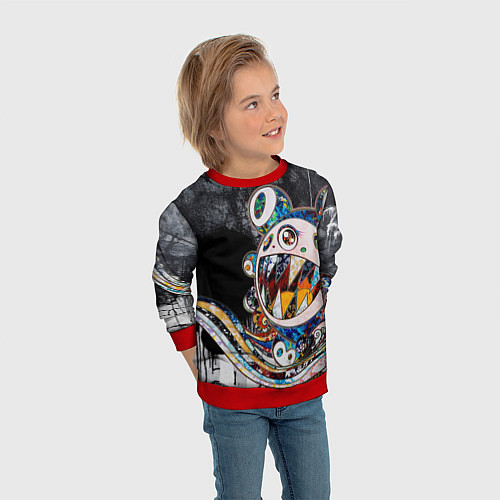 Детский свитшот Монстр мышь / 3D-Красный – фото 3