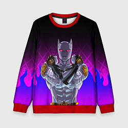 Свитшот детский JOJO KILLER QUEEN КОРОЛЕВА УБИЙЦА FIRE STYLE, цвет: 3D-красный
