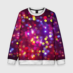 Свитшот детский ПРАЗДНИЧНЫЕ ОГОНЬКИ НОВЫЙ ГОД 2022, цвет: 3D-белый