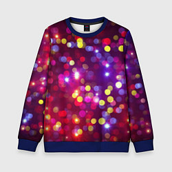 Свитшот детский ПРАЗДНИЧНЫЕ ОГОНЬКИ НОВЫЙ ГОД 2022, цвет: 3D-синий