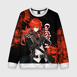 Свитшот детский GENSHIN IMPACT ДИЛЮК DILUC, цвет: 3D-белый