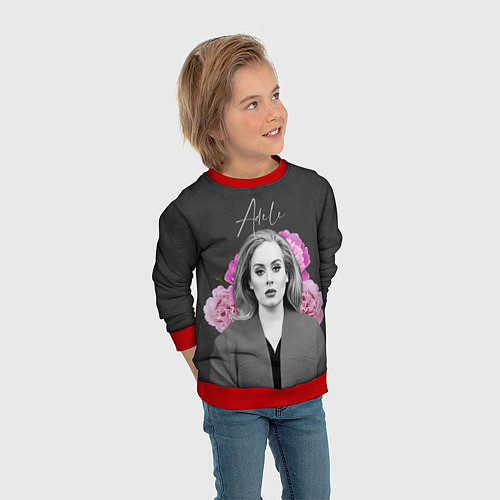 Детский свитшот Flowers Adele / 3D-Красный – фото 3
