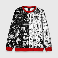 Свитшот детский THE WITCHER LOGOOMBING ВЕДЬМАК ПАТТЕРН, цвет: 3D-красный