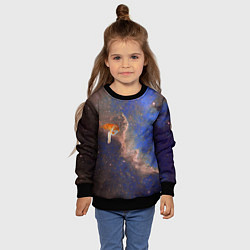 Свитшот детский Cosmic animal, цвет: 3D-черный — фото 2