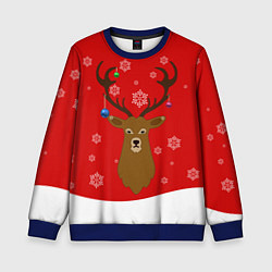 Детский свитшот Новогодний олень New Years Deer