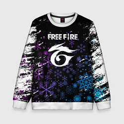 Свитшот детский Free Fire новогодний, цвет: 3D-белый