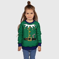 Свитшот детский Christmas Elf Outfit, цвет: 3D-синий — фото 2