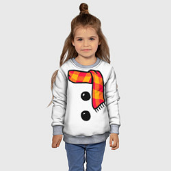 Свитшот детский Snowman Outfit, цвет: 3D-меланж — фото 2
