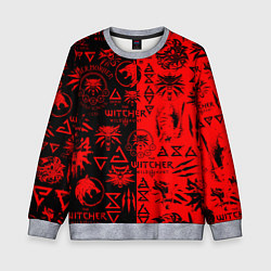 Детский свитшот THE WITCHER LOGOBOMBING BLACK RED