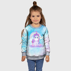 Свитшот детский Пурпурка, цвет: 3D-меланж — фото 2