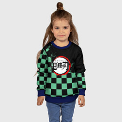 Свитшот детский TANJIRO KAMAD, КЛИНОК РАССЕКАЮЩИЙ ДЕМОНОВ, цвет: 3D-синий — фото 2