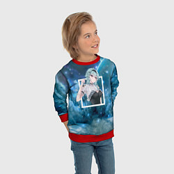 Свитшот детский Эола Eula, Genshin Impact Геншин импакт, цвет: 3D-красный — фото 2