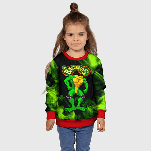 Детский свитшот Battletoads Rash / 3D-Красный – фото 4