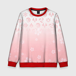 Детский свитшот ГЕНШИН ИМПАКТ ЯПОНИЯ САКУРА ЦВЕТОК