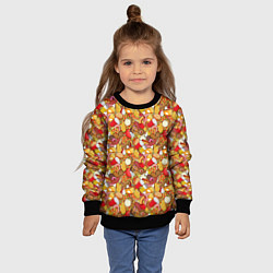 Свитшот детский Еда Fast Food, цвет: 3D-черный — фото 2