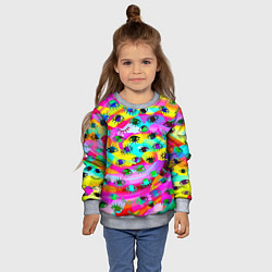 Свитшот детский Психоделические взгляды, цвет: 3D-меланж — фото 2