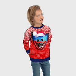Свитшот детский POPPY PLAYTIME ХАГИ ВАГИ НОВОГОДНИЙ, СНЕЖИНКИ, цвет: 3D-синий — фото 2